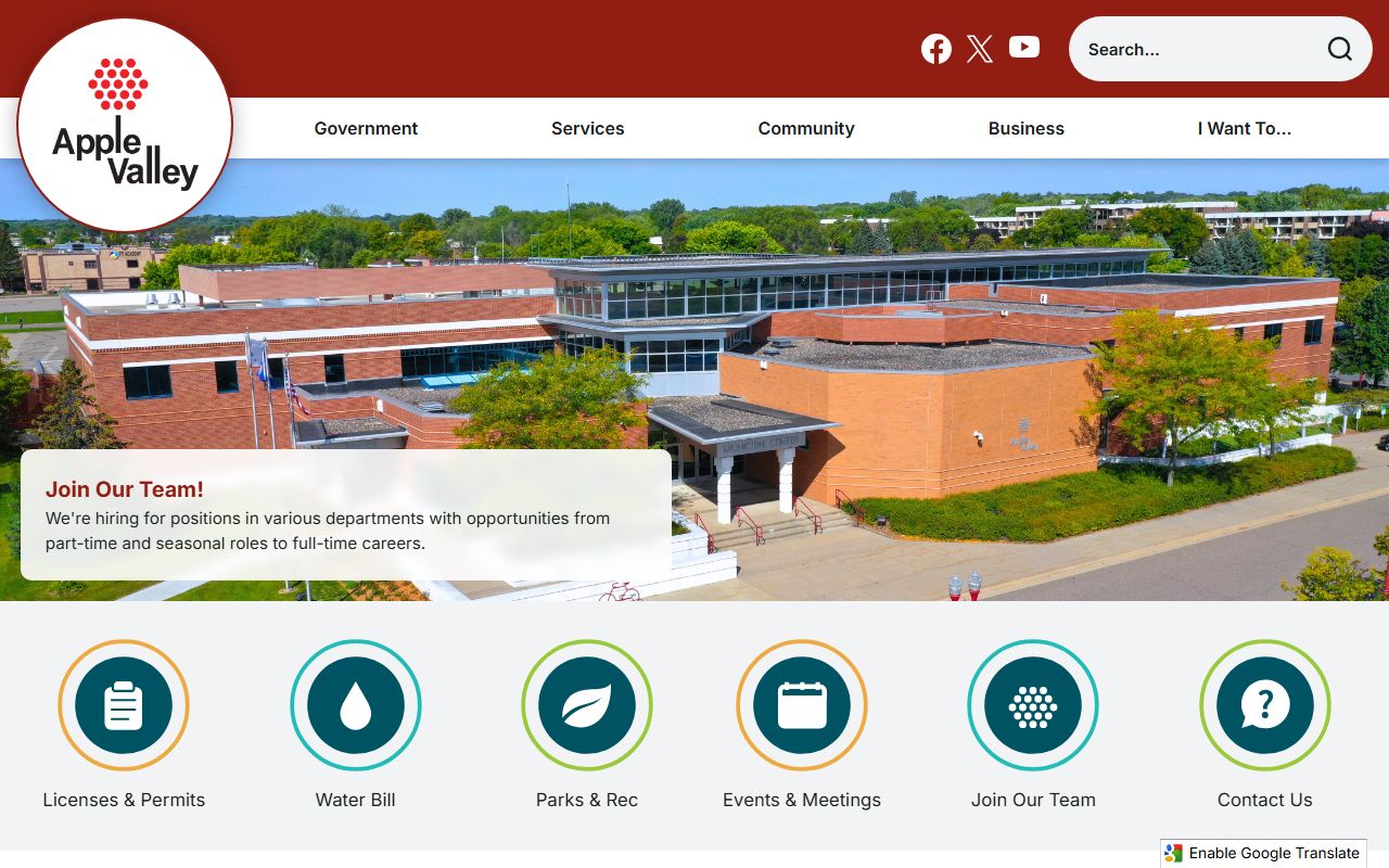 Apple Valley city government Dakota County marriage license