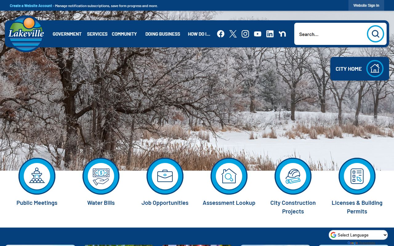 Lakeville city government marriage license information