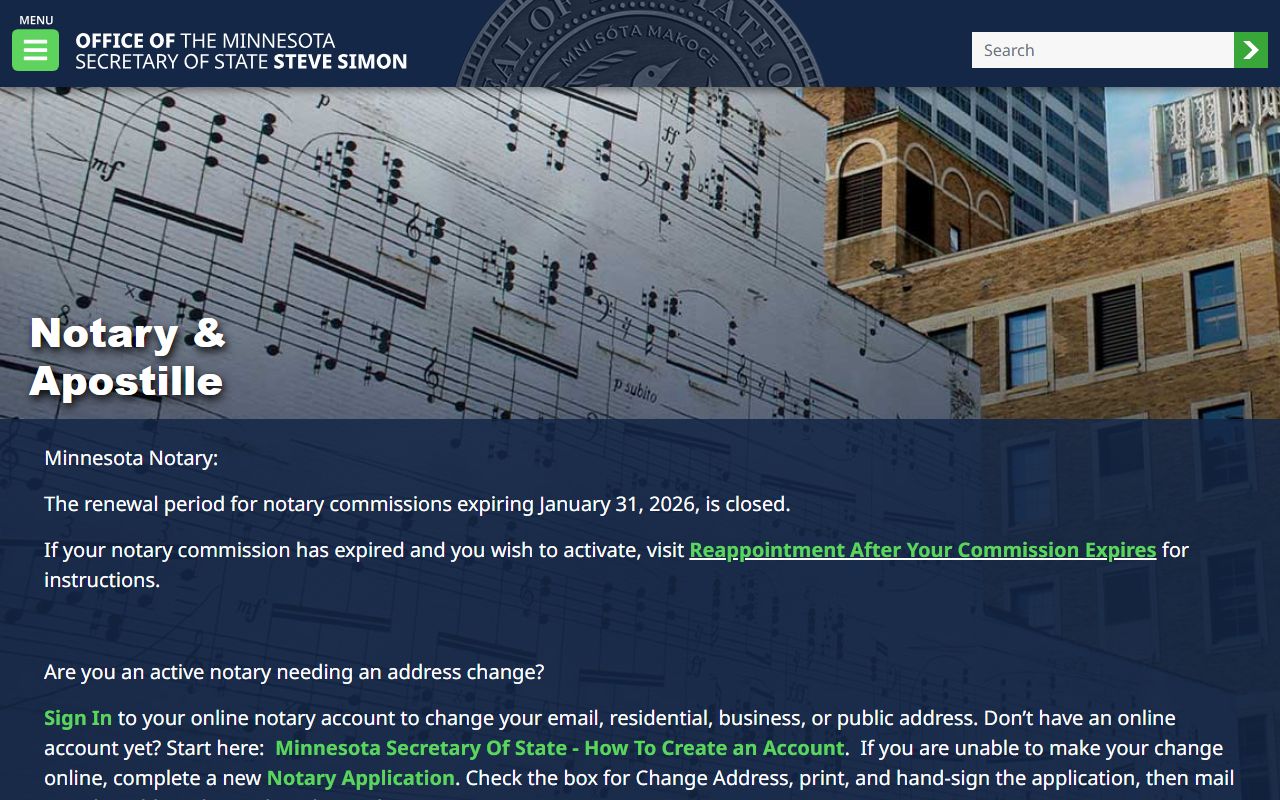 Minnesota Secretary of State Apostille Services - Minnesota Marriage License